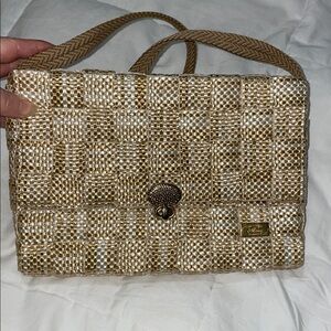 Creazioni Alma | Made in Italy | Vintage |  Gold & Tan | Woven | Shoulder Bag